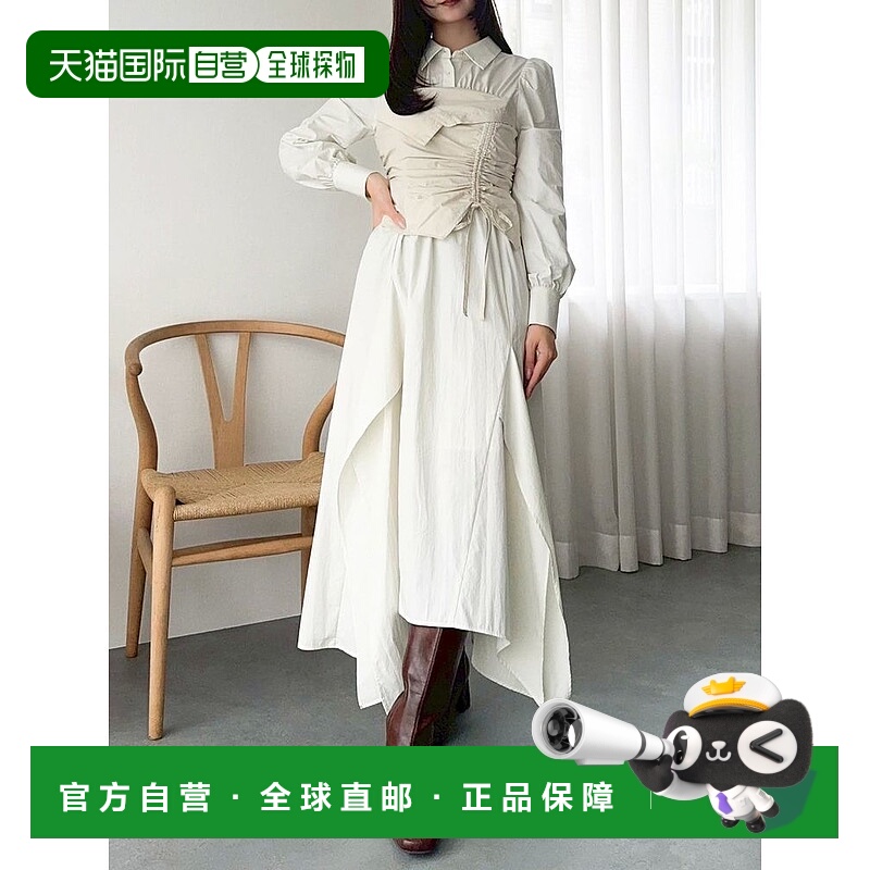 1h可退 日本直邮dazzlin 女装 宽松衬衫叠层设计连衣裙 022550305