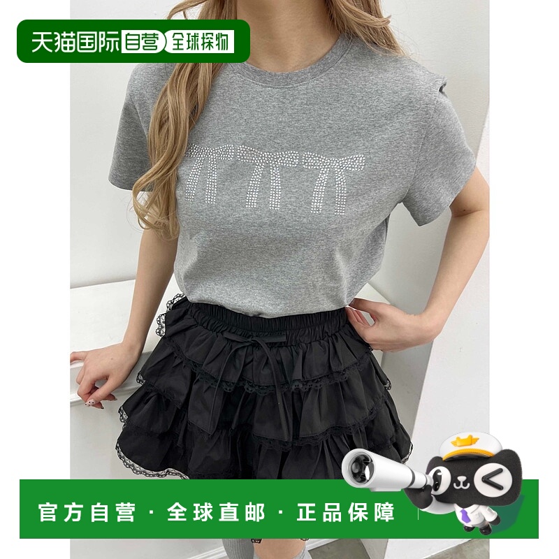 1h可退 日本直邮PHILLY女士亮片蝴蝶结T恤 PWC25SS034