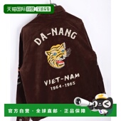 日本直邮HOUSTON 男女同款 棉质灯芯绒 1h可退 虎刺绣设计夹克