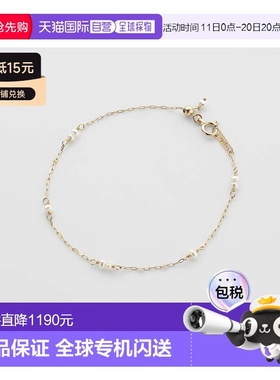 日本直邮日潮 agete 阿卡朵K10珍珠手链白色 均码叠戴简约