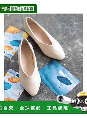 【日本直邮】SESTO Life 防水 V 型平底雨鞋（乳白色）一脚蹬