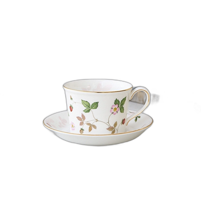 日本直邮Wedgwood 威基伍德 Wild Strawberry Pastel 茶杯&茶托