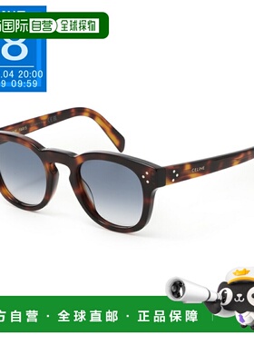日本直邮Celine 男士棕色太阳镜 4s233 cplb 19hw 黑色镜框 42