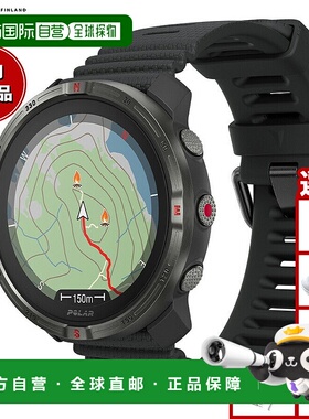 日本直邮POLAR Grit X2 夜黑色 SL 智能手表适用于训练跑步户外活