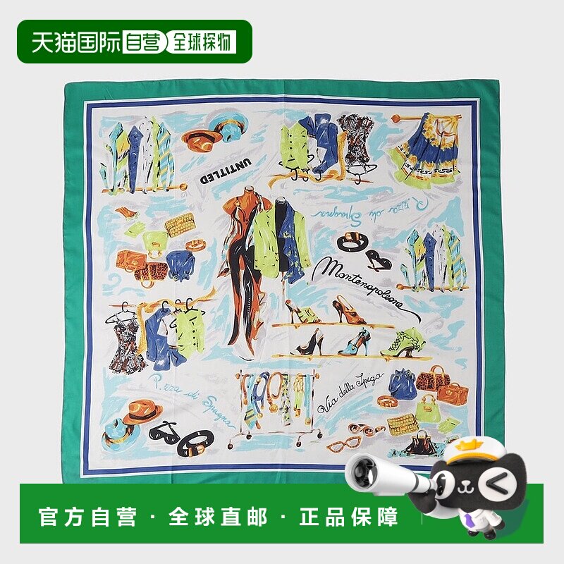 日本直邮UNTITLED 躯干印花围巾针织衫 [UN1285DW64683]