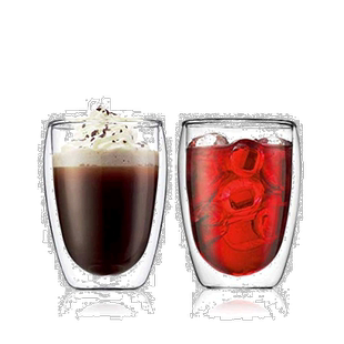 【日本直邮】BODUM PAVINA系列双层耐热玻璃杯2件套350ml 4559-10