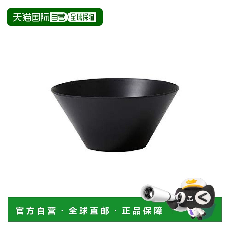 【日本直邮】ideaco 中号碗 轻薄牢固使用方便 15cm 黑色 650ml