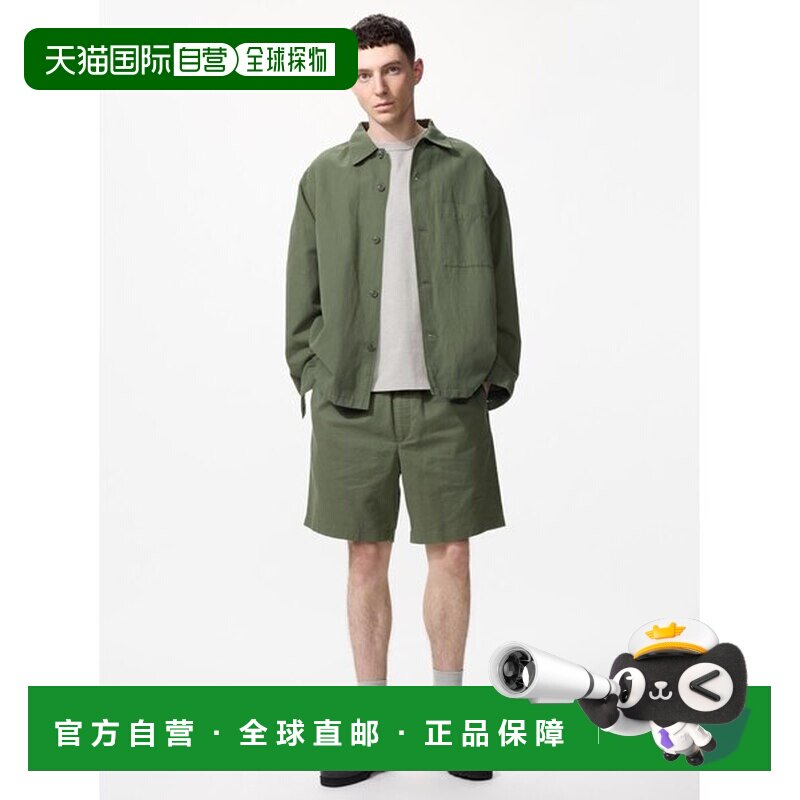 日本直邮UNIQLO 亚麻混纺休闲短裤 优衣库[21177300]工装