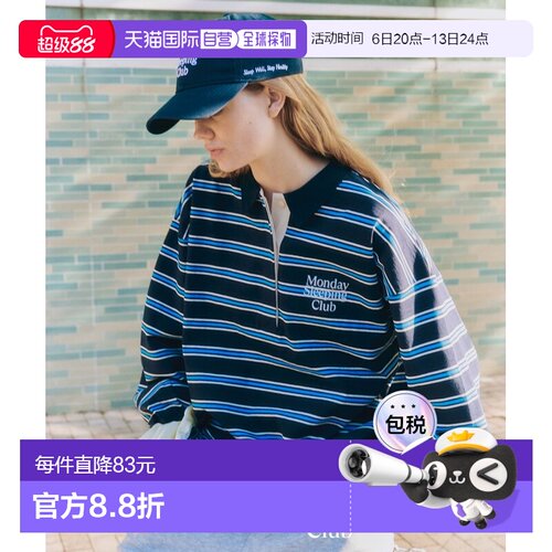 1h可退 日本直邮Monday Sleeping Club 女士 复古网球俱乐部刺绣