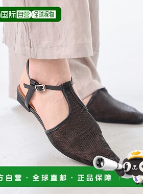 日本直邮Menue 网眼T型带变形跟凉鞋单鞋 ME8623BW003101