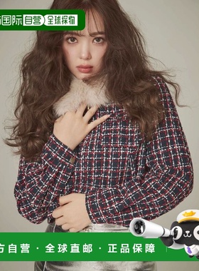 日本直邮CALNAMUR 女士经典双面 tweed 无领短外套 592550100201