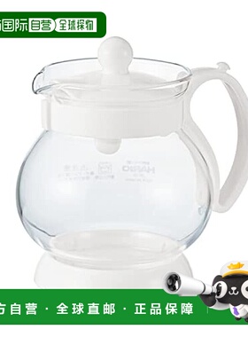 【日本直邮】HARIO玻璃王 Jumping Leaf茶壶 350ml白色JPP-35-W