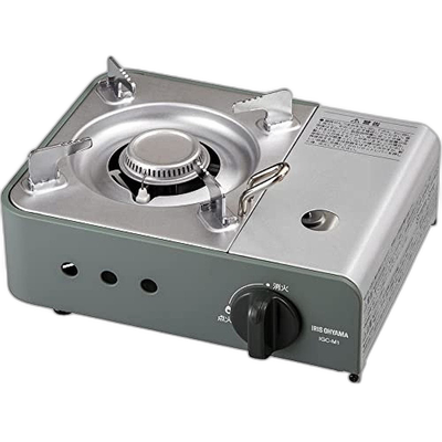 【日本直邮】Iris Ohyama 便携卡式炉合金钢 迷你 橄榄绿IGC-M1-G