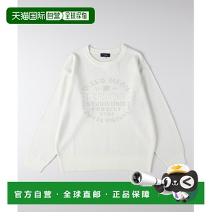 宽松圆标针织圆领毛衣 NUMBER男装 半拉链设 日本直邮BACK 1h可退