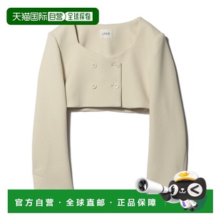 日本直邮UNUS 复古90年代风格 女装 双排扣西装 宽松短款 1h可退
