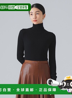 1h可退 日本直邮EFFE BEAMS 女士 羊毛混纺 立领针织衫 紧身显瘦