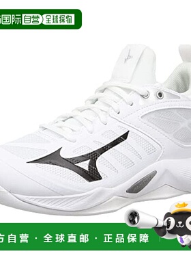 【日本直邮】Mizuno美津浓 排球鞋 室内宽轻 白黑26cm2.5E V1GA22