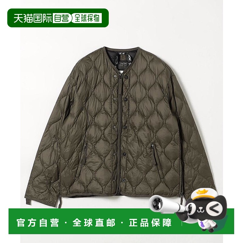 1h可退 日本直邮TAION男装宽松M65短款羽绒外套 双拉链设计800FP