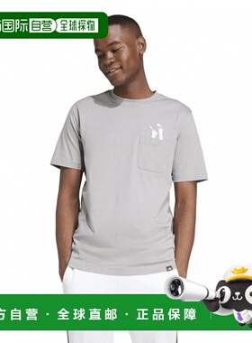 日本直邮adidas 男士半袖口袋T恤 运动服饰 [KPR57 JM0376 JM0375