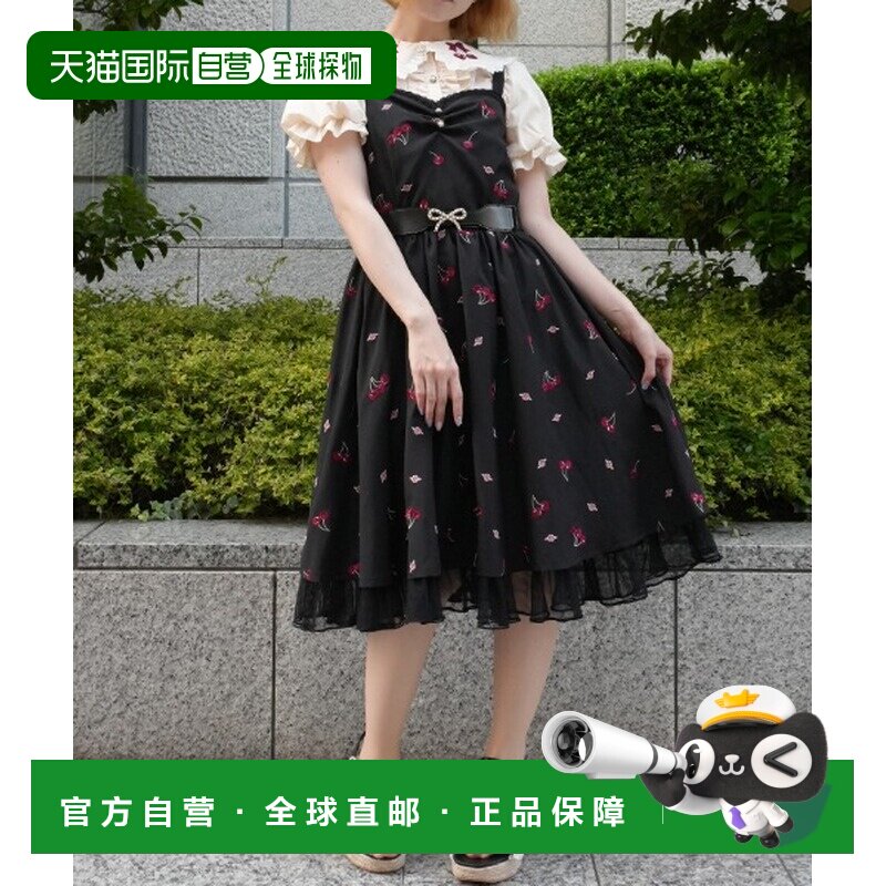 日本直邮axes femme POETIQUE 女士 樱桃玫瑰刺绣连衣裙 TS341X10