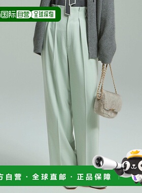 日本直邮Natural Stretch Saxony 自然弹力萨克森塔克阔腿裤 [234