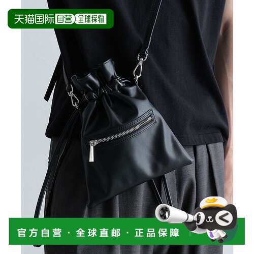 1h可退 日本直邮HARE男装2WAY迷你抽绳包 仿皮质感 金属拉链设计