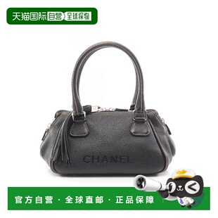 日本直邮中古Chanel香奈儿女包A级95新Boston bag波士顿包牛皮手