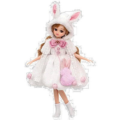 【日本直邮】Takara Tomy多美 换装人偶衣物 LICCA LW-07 毛绒白