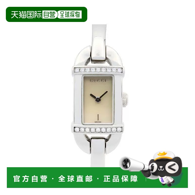 1h可退 日本直邮中古Gucci古驰女A级95新watch手表不锈钢其他白色