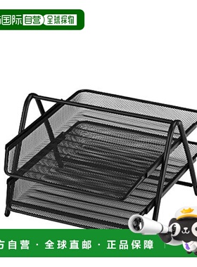 【日本直邮】珍珠金属 文件收纳架宽297×长355×高205mm 黑色N-7