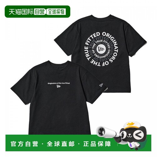 日本直邮New Era 青少年短袖纯棉 T恤衫 Circle OOTTF 黑色 14865