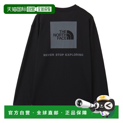 1h可退 日本直邮THE NORTH FACE 男装 长袖T恤 背面方形logo 半拉
