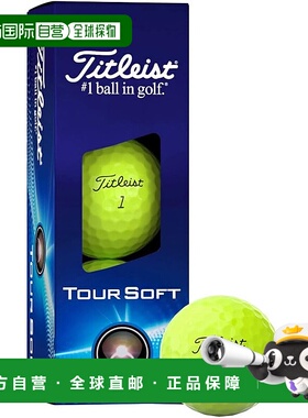 【日本直邮】Titleist 24 Tour 软黄色 3P 高尔夫球 (T4114S-3PJ)
