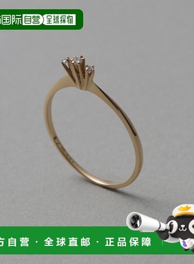 1h可退 日本直邮Lilas 女士 K10黄金镶嵌0.04ct钻石辐射设计戒指
