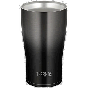 【日本直邮】Thermos膳魔师 平底杯真空保温340ml黑色JDE-341LTD