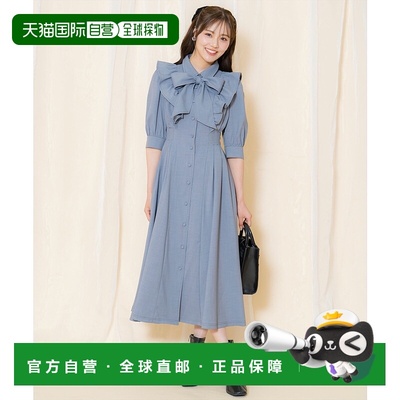 1h可退 日本直邮WILLSELECTION 女士五分袖系带腰褶衬衫连衣裙 20