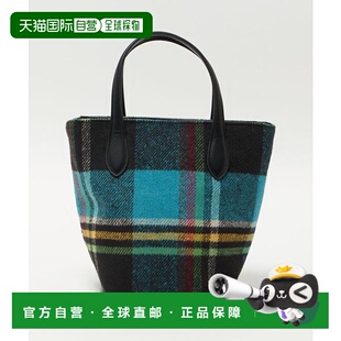 relaxing label 2WAY交叉格纹托特包单肩包 日本直邮green 1h可退