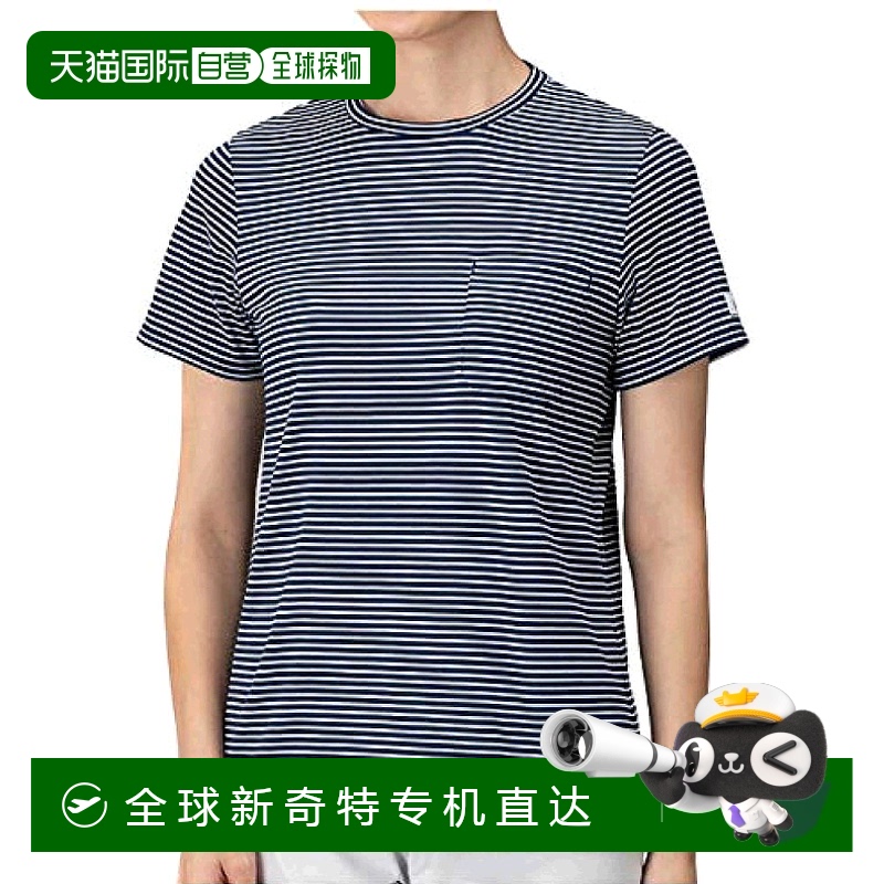 【日本直邮】Mizuno美津浓 条纹短袖 速干抗UV B2MA9228女式 蓝色