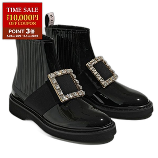 日本直邮ROGER VIVIER 女士时尚短靴VIV RANGERS 水晶扣踝靴 B999