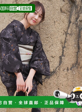 1h可退 日本直邮utatane 女士浴衣三件套 小袋带 配下駄 64996177