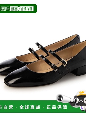 日本直邮FABIO RUSCONI 圆头双带高跟鞋 FA933BW20676 黑色平底鞋