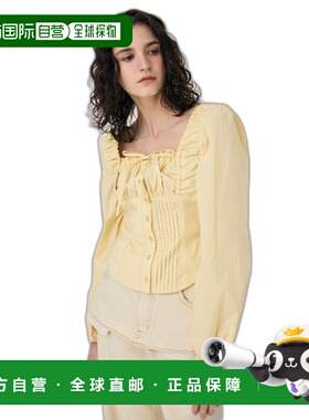 1h可退 日本直邮MOUSSY 女士泡泡袖紧身设计衬衫 010IS7304201