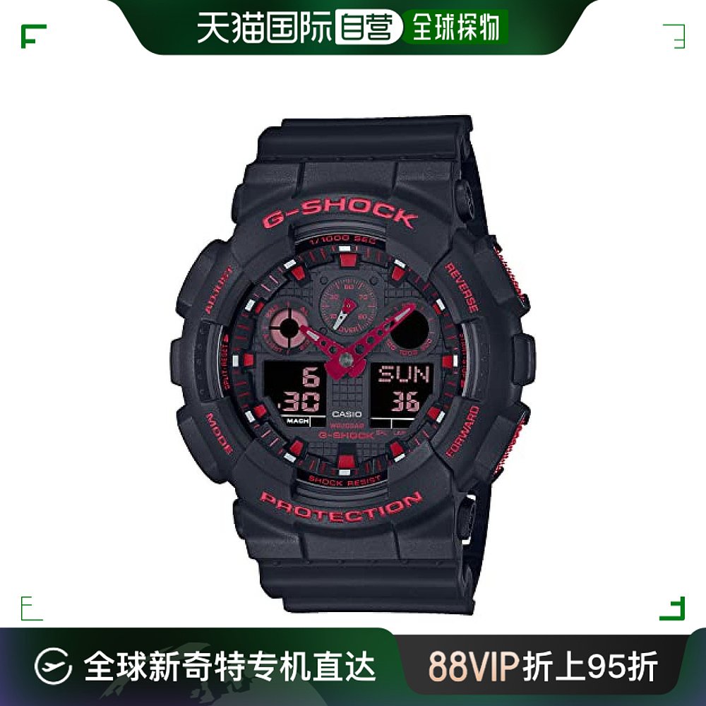 【日本直邮】G Shock卡西欧手表男款抗震运动表黑色GA-100BNR-