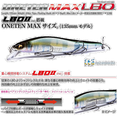 日本直邮Megabass ONETEN MAX LBO ONETEN MAX LBO GLX 西部皇冠