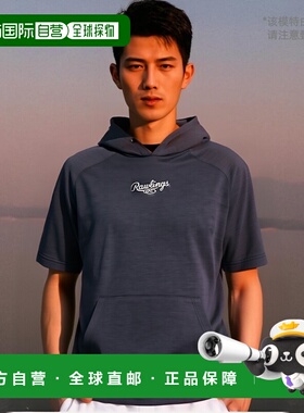 日本直邮Rawling BLACK LABEL 黑标弹力针织连帽衫 AOS12S03-N