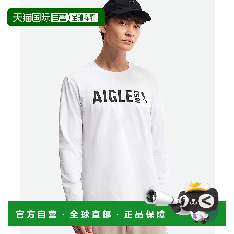 日本直邮AIGLE RPUV 长袖 logo T内搭