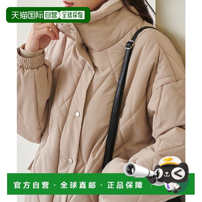 日本直邮RANAN Diamond Quilted Stand Collar Blouson外套皮草