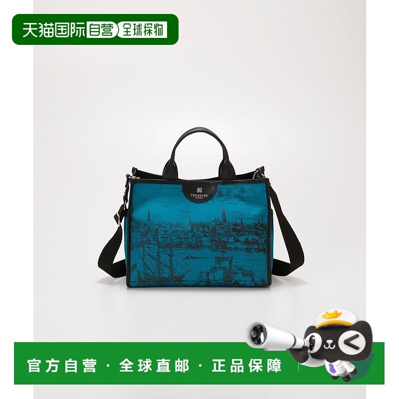 日本直邮TOPKAPI Canvas 印花带肩带 A4托特包手提包单肩包
