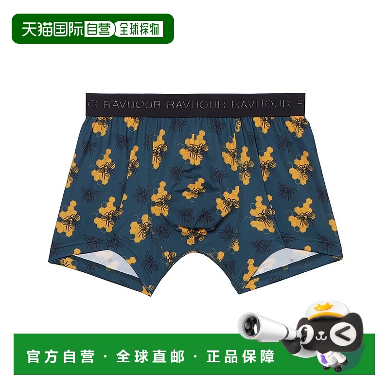 1h可退 日本直邮RAVIJOUR 男装 蜂巢图案 弹力舒适 中腰平角内裤