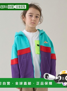 日本直邮MINIMAL 童装抓绒剪裁拉链连帽衫儿童外套